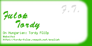 fulop tordy business card